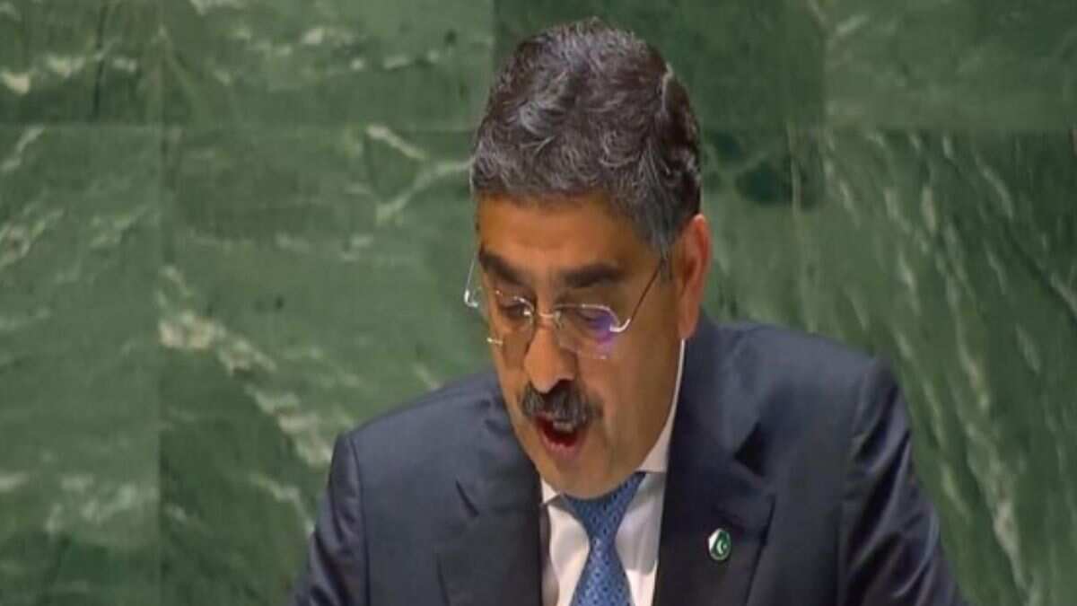 Pakistan's interim PM Anwaar-ul-Haq Kakar raises Jammu and Kashmir issue in UNGA address Pakistan's interim PM Anwaar-ul-Haq Kakar raises Jammu and Kashmir issue in UNGA address