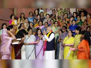 In Pics | Women celebrate as Indian parliament passes reservation bill