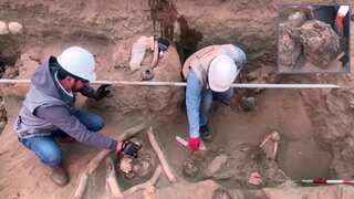 Gas workers discover 800-year-old burial site in Peru, remains of six children found