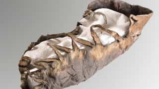 Remarkable! 2,000-year-old child's shoe with intact laces found in Austria