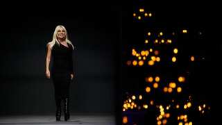 Checkerboard reigns on Versace catwalk at Milan Fashion Week