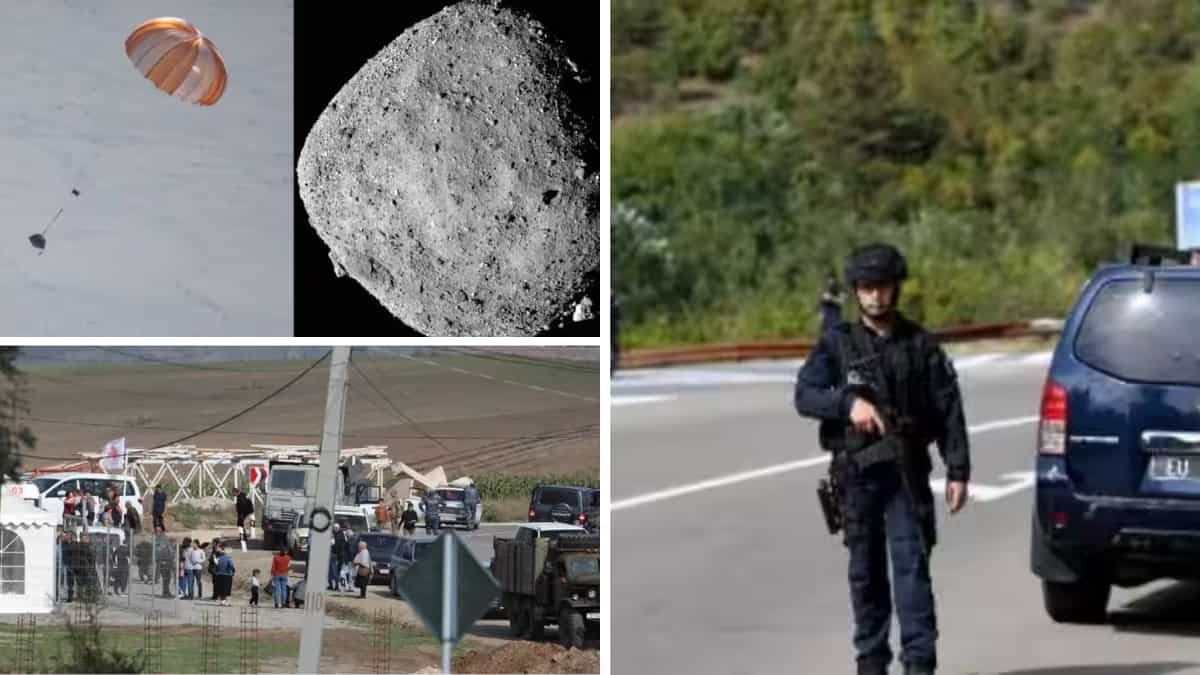 Top 10 world news: NASA spacecraft with largest asteroid sample lands, Gunmen attack north Kosovo, and more