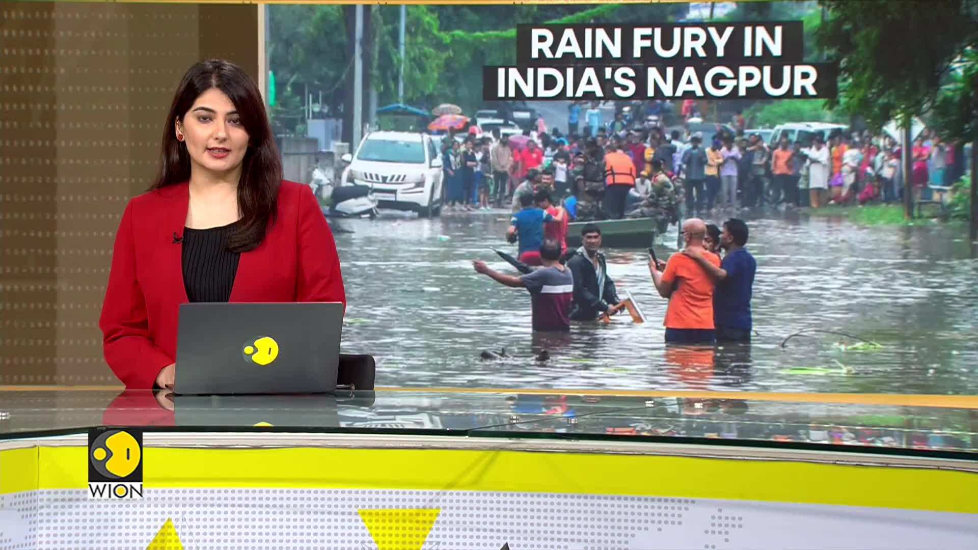 India: Heavy rains turn roads into rivers in Nagpur - India News News