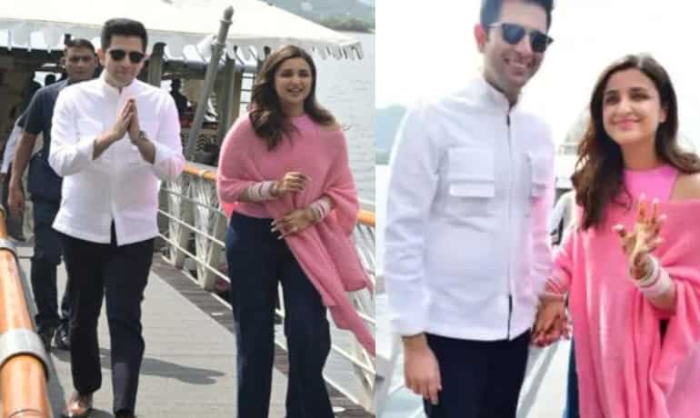 Mr and Mrs! Newlyweds Parineeti and Raghav make first appearance post marriage Mr and Mrs! Newlyweds Parineeti and Raghav make first appearance post marriage