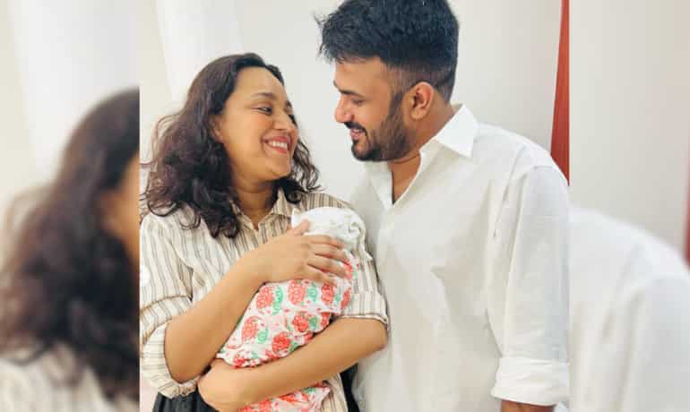 Swara Bhasker and Fahad Ahmad blessed with a baby girl. Couple shares adorable family photo