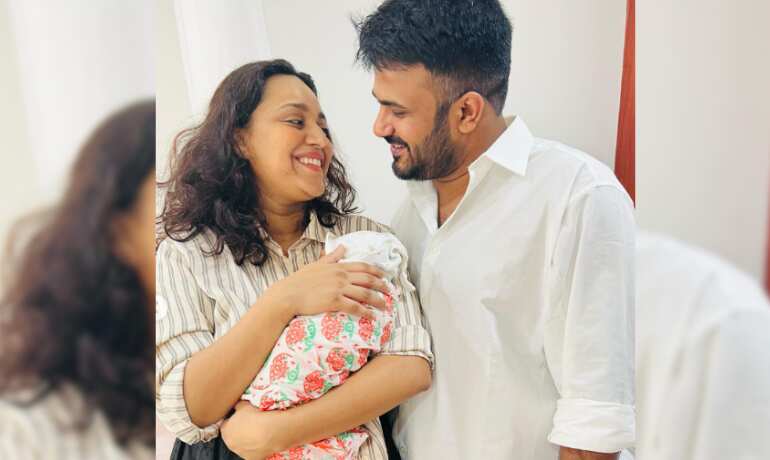 Swara Bhasker and Fahad Ahmad blessed with a baby girl. Couple shares adorable family photo