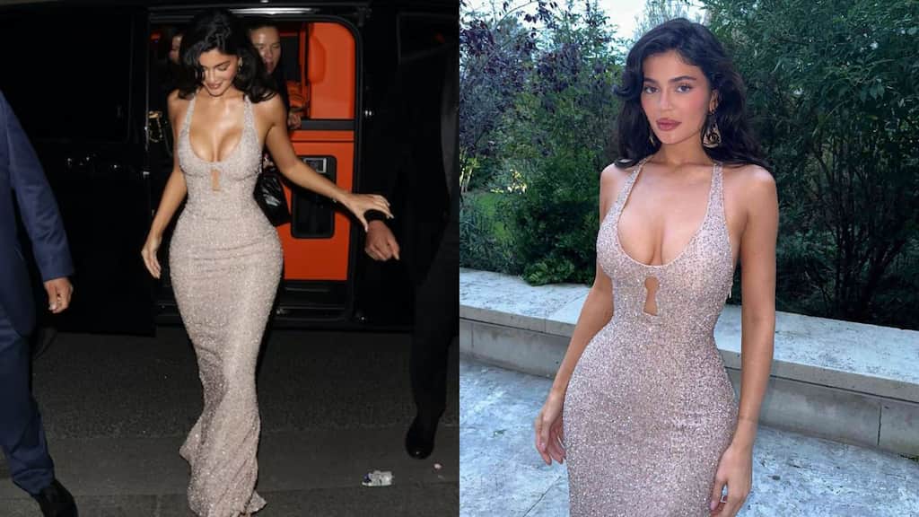 Kylie Jenner stuns in Schiaparelli Gown at Paris Fashion Week; shows support for sister Kendall from front row