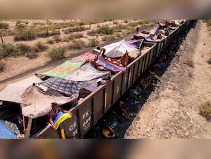 Migrants stranded in Mexico after their cargo train abruptly stops miles from US border