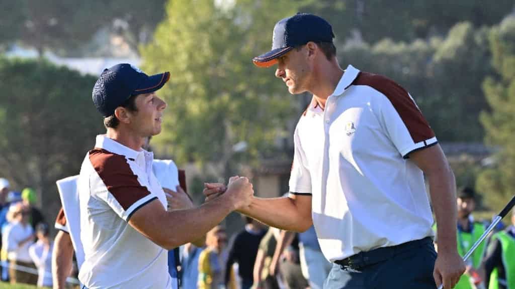 Golf: Record breakers Viktor Hovland and Ludvig Aberg help Europe turn Ryder Cup screw