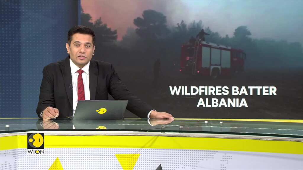 Albania struggles to control forest fire