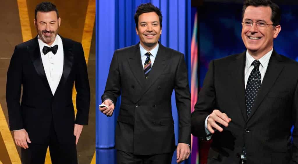 Late Night hosts Stephen Colbert, Jimmy Fallon, Jimmy Kimmel are ecstatic to return