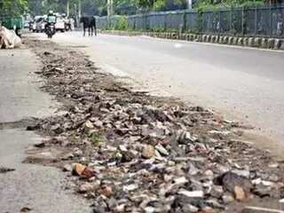 India: Local MLA's aide digs up newly-made road in UP as contractor refuses to pay 'goonda tax'
