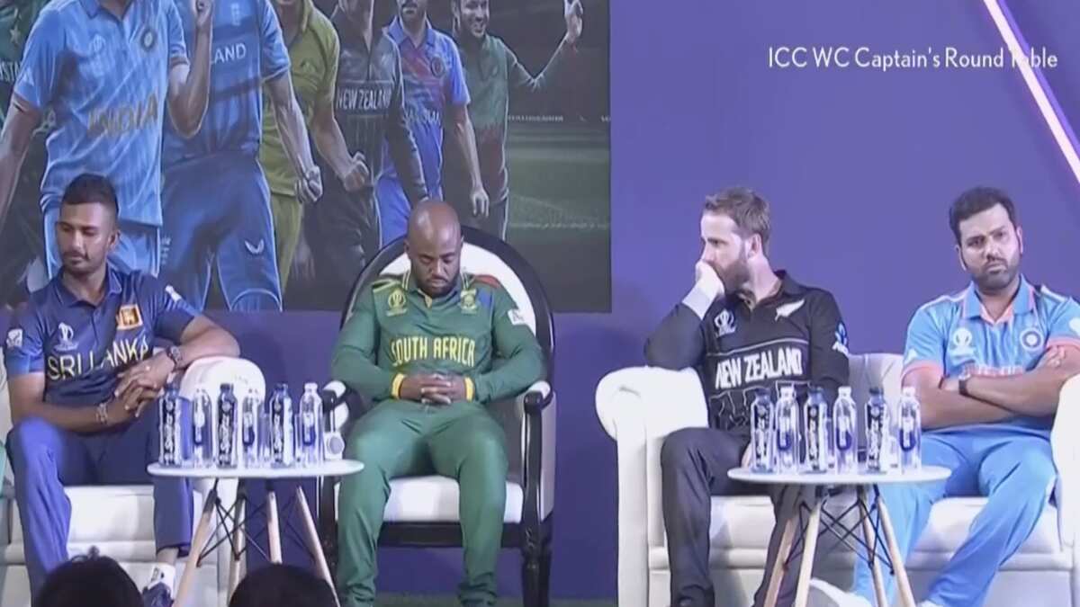 ODI World Cup 2023: SA skipper Temba Bavuma clarifies sleeping during Captains' Day event ODI World Cup 2023: SA skipper Temba Bavuma clarifies sleeping during Captains' Day event