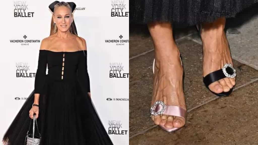 Sarah Jessica Parker stuns in mismatched heels at New York City ballet gala