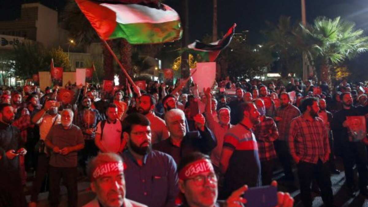 Iranian march in solidarity with Palestine