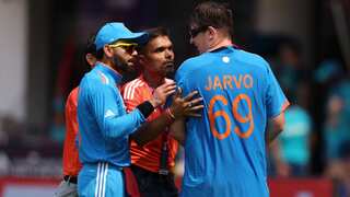 World Cup 2023, India vs Australia | Pitch invader Jarvo 69 strikes again, runs into Virat Kohli