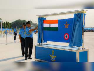 In Pics | Indian Air Force marks 91st anniversary with grand celebrations, unveils new ensign