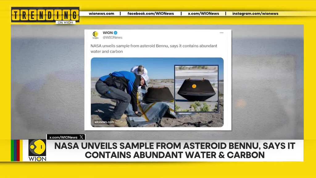 NASA unveils sample from asteroid Bennu, says it contains ample water & carbon