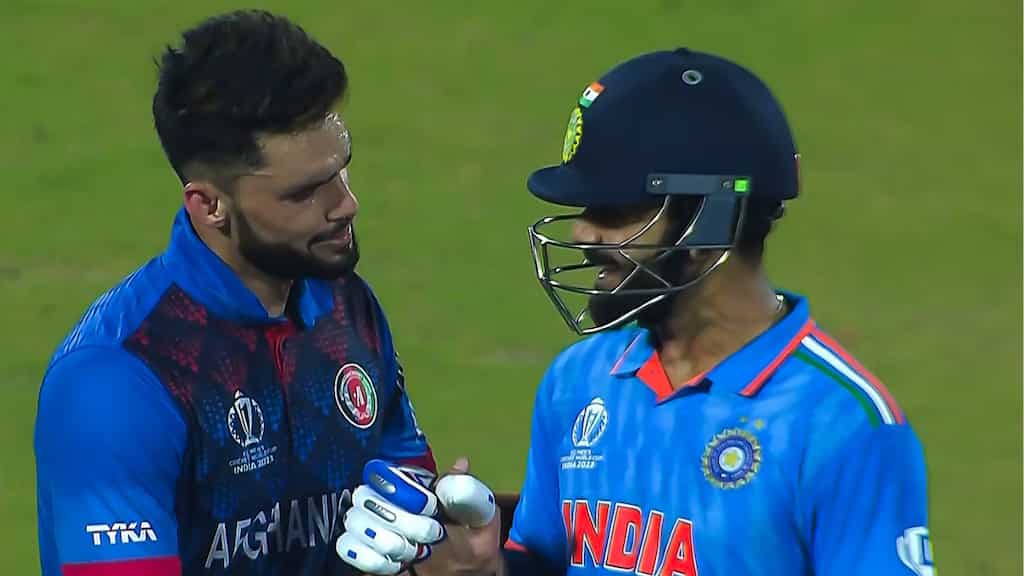 ODI World Cup 2023: WATCH - Virat Kohli and Naveen ul Haq close IPL fight with hug during India vs Afghanistan