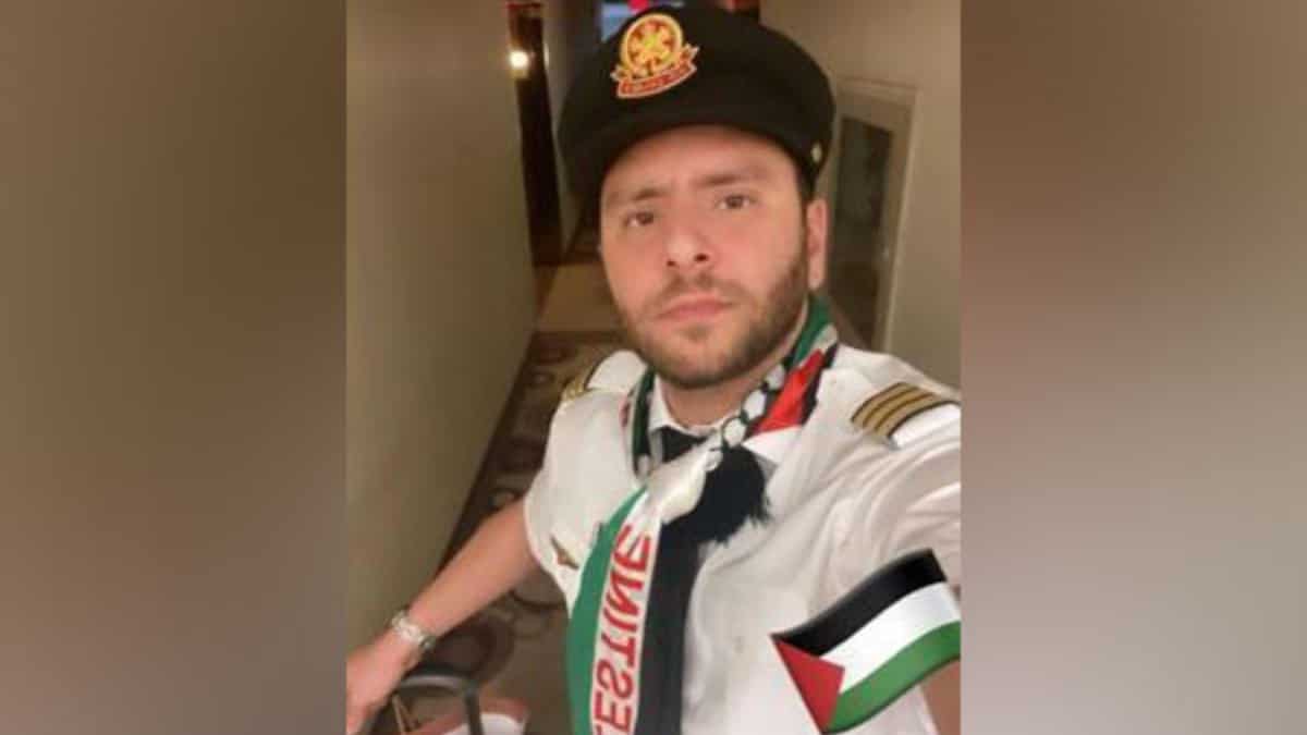 Air Canada suspends pilot for sharing anti-Israel posts wearing pro-Palestinian colours in uniform Air Canada suspends pilot for sharing anti-Israel posts wearing pro-Palestinian colours in uniform