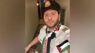 Air Canada suspends pilot for sharing anti-Israel posts wearing pro-Palestinian colours in uniform