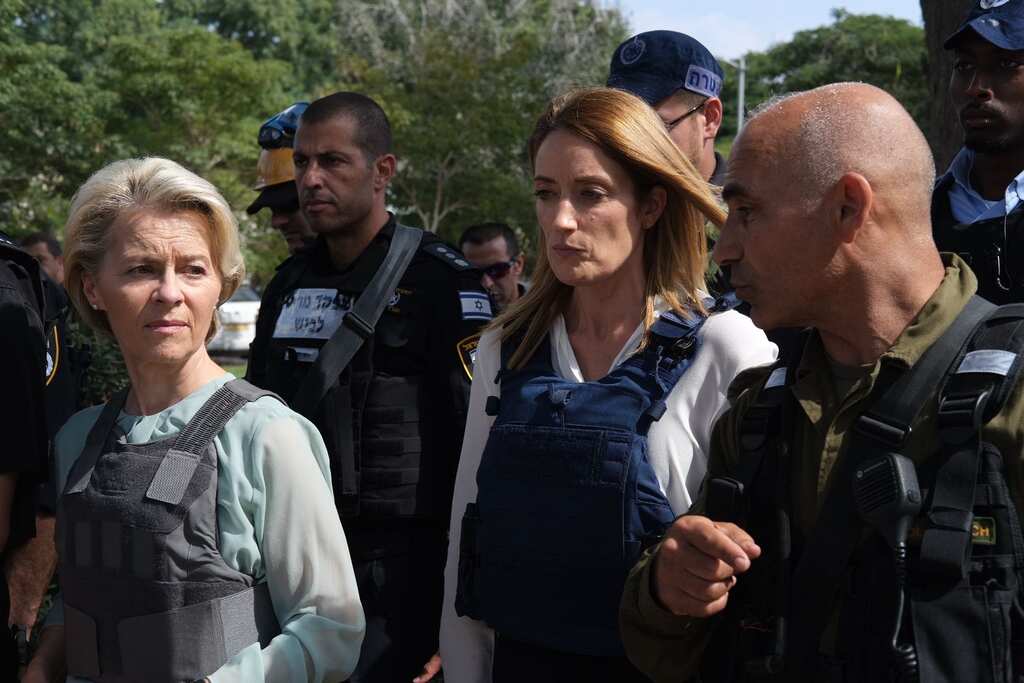 Israel-Hamas war: EU chief enters protected shelter amid sirens in Tel Aviv