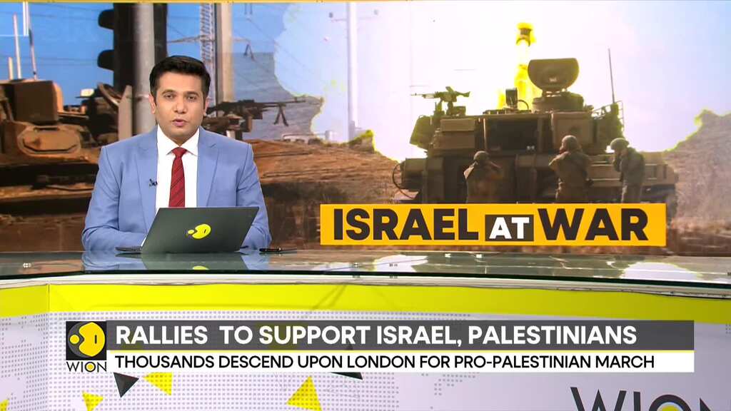 Israel-Palestine war: Thousands descend upon London for pro-Palestinian march
