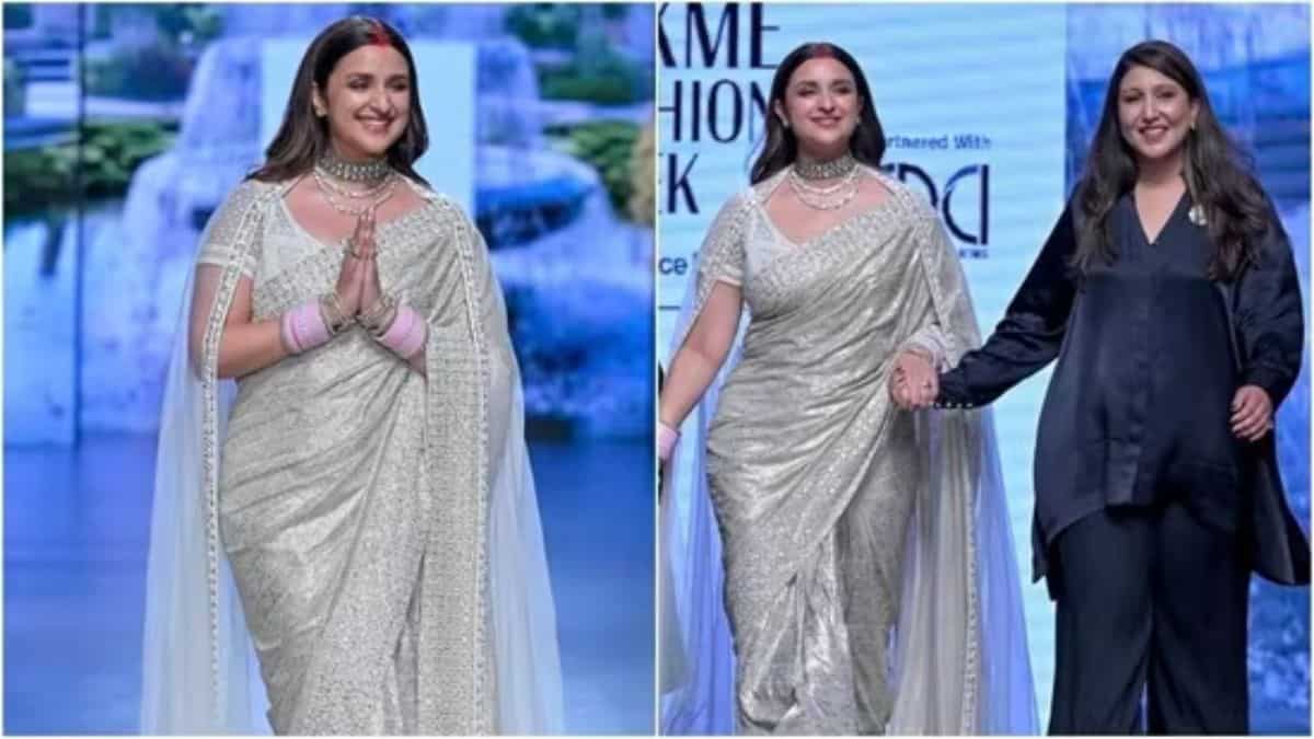 Parineeti Chopra turns showstopper for Faabiiana at Lakme Fashion Week: Watch Parineeti Chopra turns showstopper for Faabiiana at Lakme Fashion Week: Watch