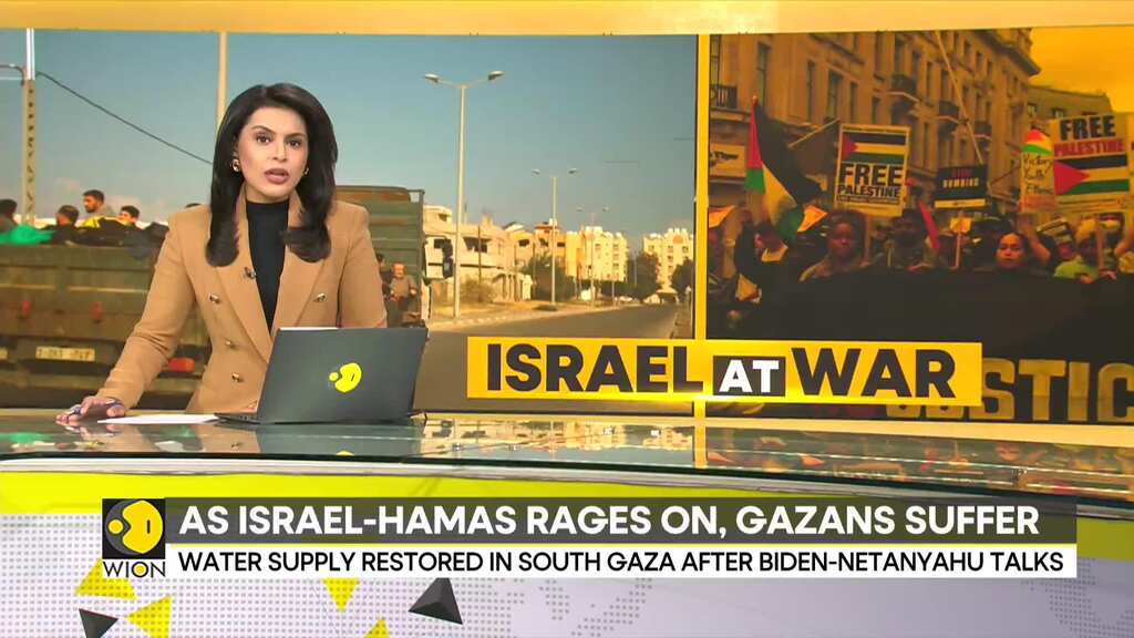 Israel-Palestine war: Israel restores water supply to southern Gaza to encourage evacuation of north
