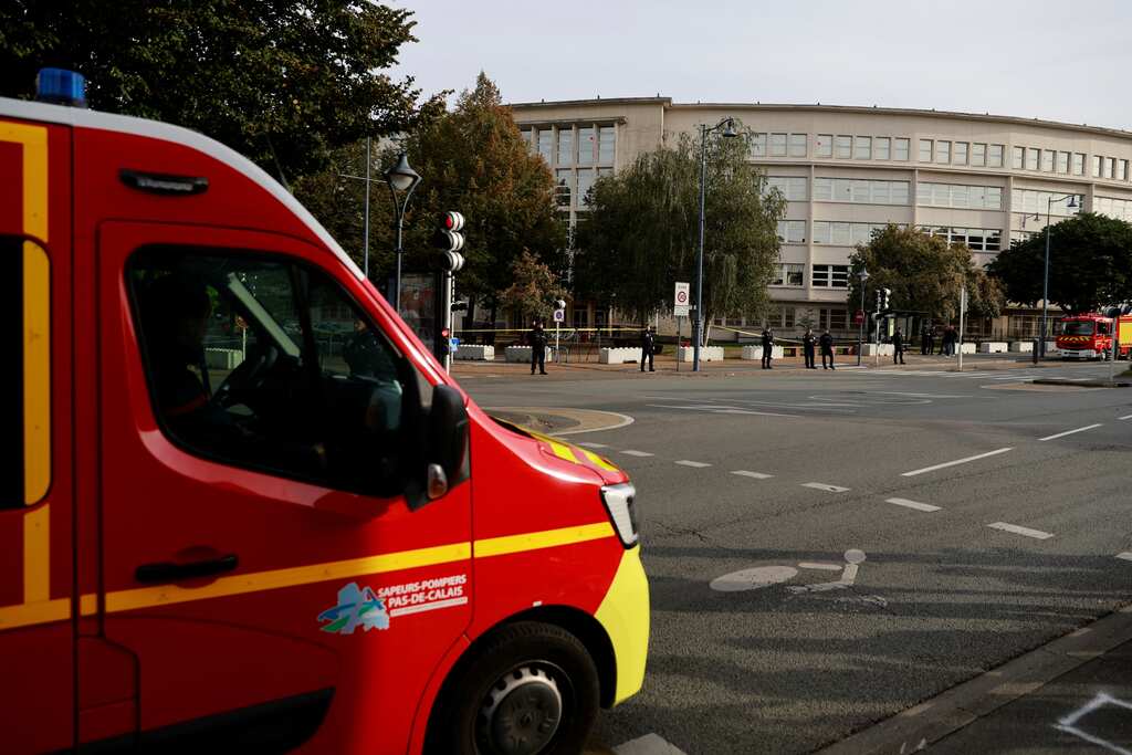 France school where teacher was fatally stabbed evacuated over bomb alert