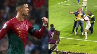 Watch | Cristiano Ronaldo in pain as pitch invader attempts to click selfie with him