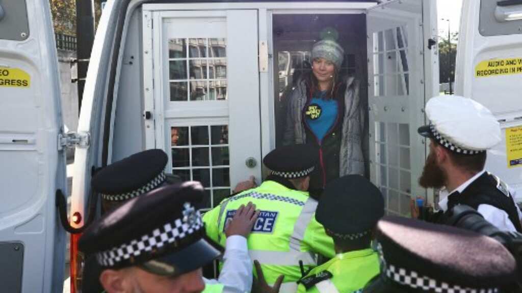 Greta Thunberg charged by UK police after being held over climate protest