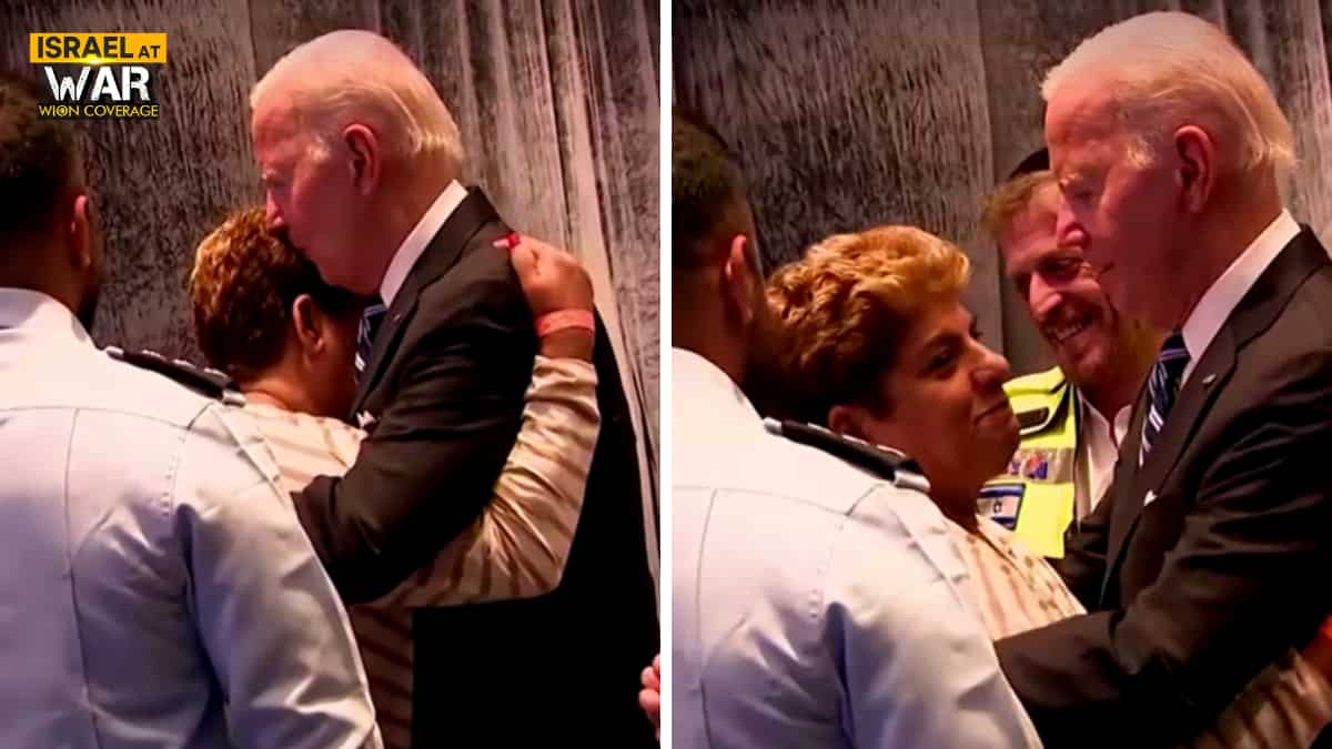 US President Biden meets woman who distracted Hamas gunmen with coffee and cookies, applauds her US President Biden meets woman who distracted Hamas gunmen with coffee and cookies, applauds her