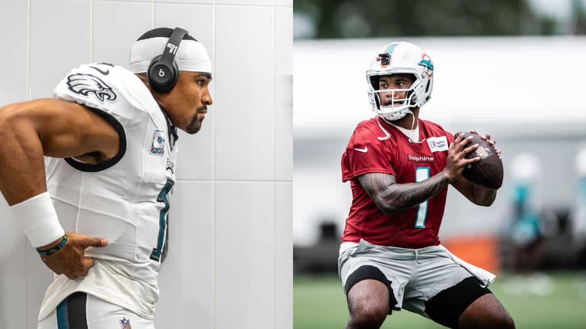Reunion for Alabama teammates Jalen Hurts and Tua Tagovailoa as Eagles host Dolphins Reunion for Alabama teammates Jalen Hurts and Tua Tagovailoa as Eagles host Dolphins