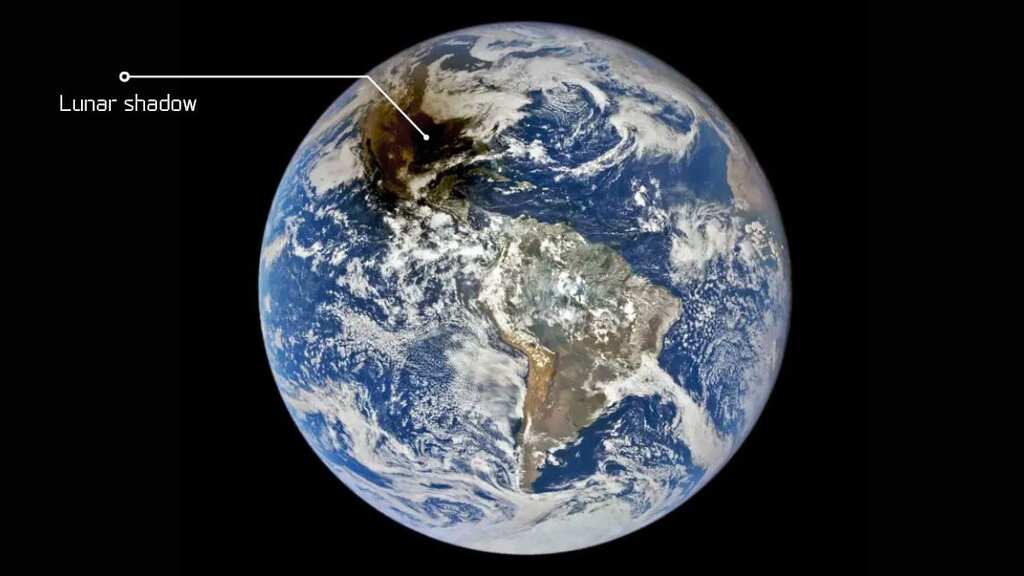 Epic image captures moon's shadow falling on US during the 'ring of fire' solar eclipse