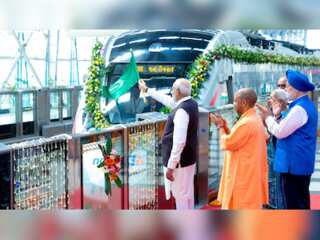 In Pics | Indian Prime Minister Narendra Modi flags off 'Namo Bharat' train