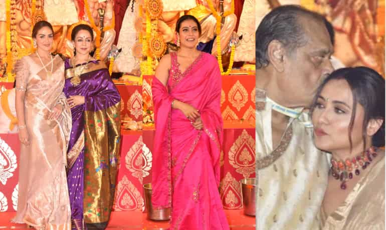 In pics: Kajol, Rani Mukerji, Kiara Advani attend Durga Puja celebrations