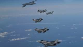South Korea holds air drills with Japan and US in first such collaboration