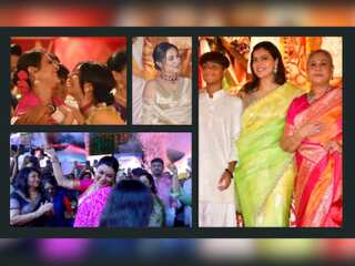 Sweet reunion, warm hug, and cute photos! Take a look at B-town's Durga Puja celebrations