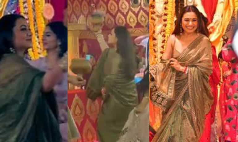 Durga Puja 2023: Watch Rani Mukerji gracefully performing Dhunuchi dance