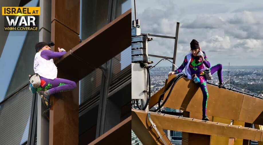 French 'spiderman' climbs Paris Tower in peace plea amid Israel-Hamas war