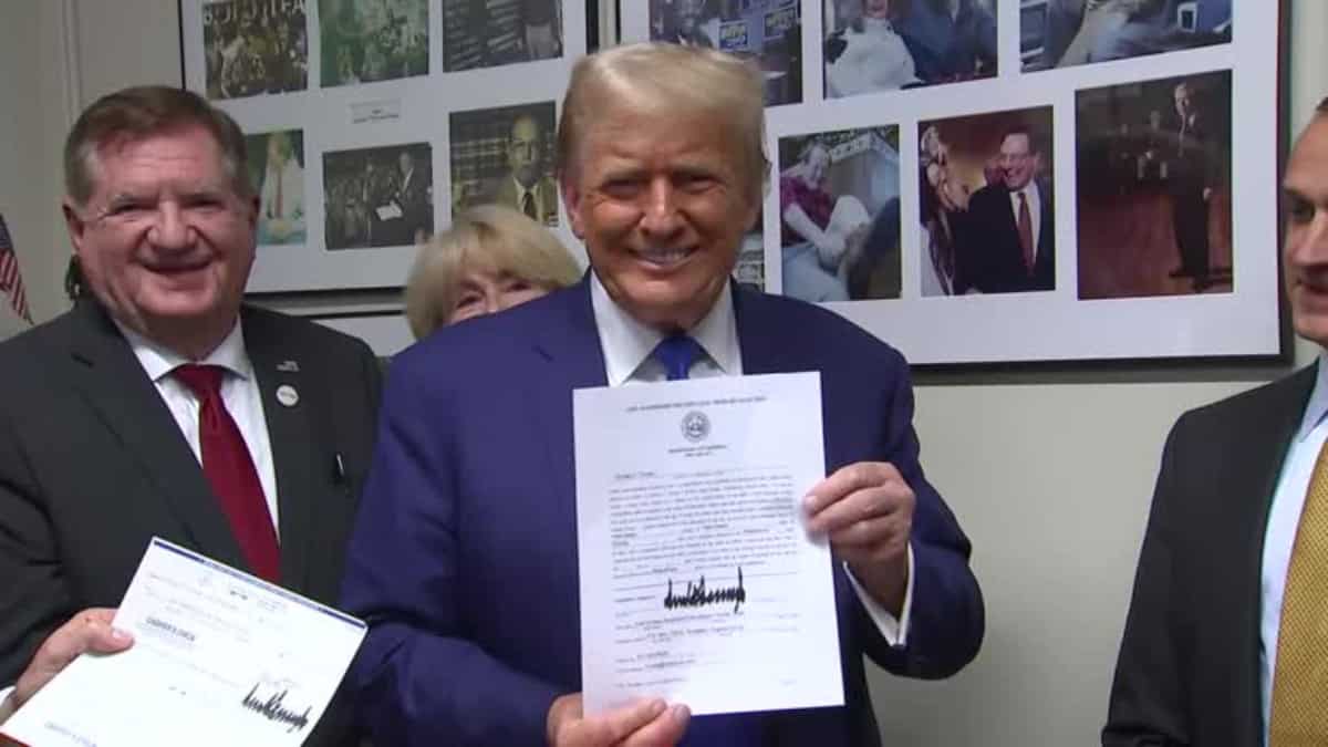 US presidential election: Trump files for New Hampshire primary ahead of campaign rally