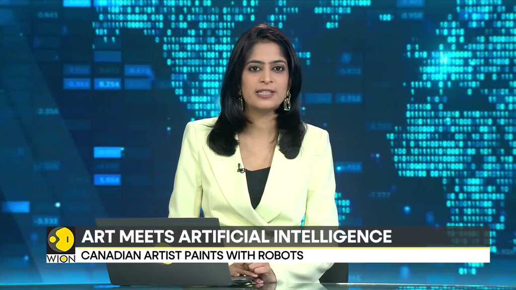Canadian artist Sougwen Chung paints with robots