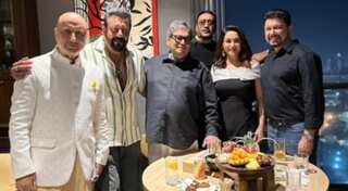 Madhuri Dixit, Sanjay Dutt, Jackie Shroff reunite at Subhash Ghai's wedding anniversary