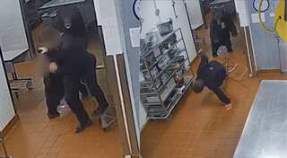 VIDEO: Guard savaged by massive bear in hotel’s kitchen, escapes with minor injuries