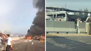 Video | Horrific multiple vehicle collision claims lives of 35 in Egypt