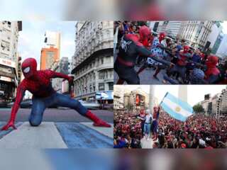Hundreds of Spider-Man enthusiasts come together in 'crazy' attempt for world record