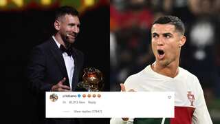 Ronaldo envious of Messi? CR7 comments on post critical of Argentine's 8th Ballon d'Or