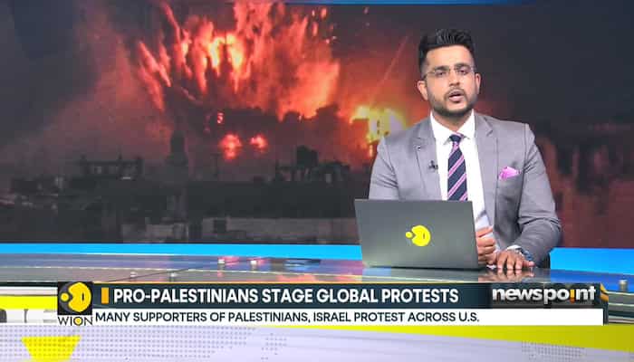 Pro-Palestinians stage global protests | Protests in support of Gazans near French embassy | WION
