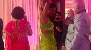 In pics: Priyanka Chopra stuns in green saree at Jio World Plaza launch